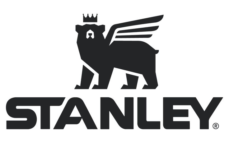 Black Stanley logo with winged bear emblem on a white background