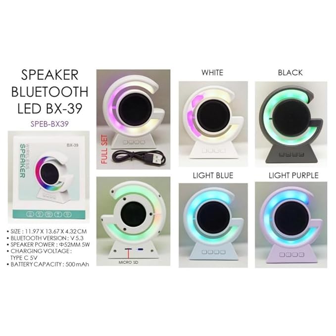 BX 39 Wireless Hidden Mini Speaker LED lighting