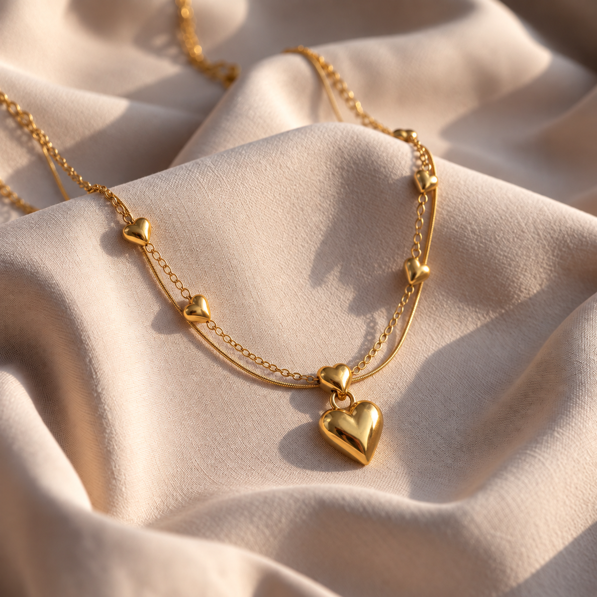 Double Layer Heart Pendant