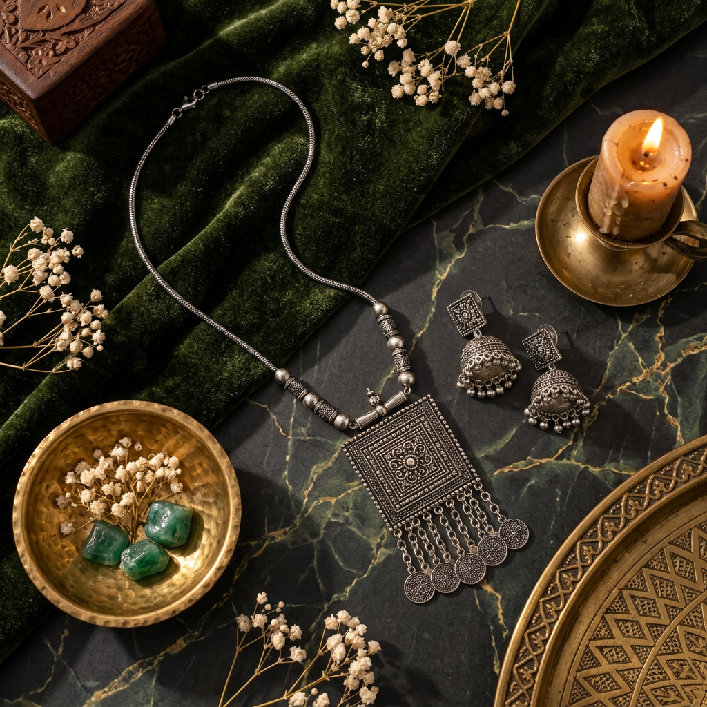 Oxidised Coin Set Short
