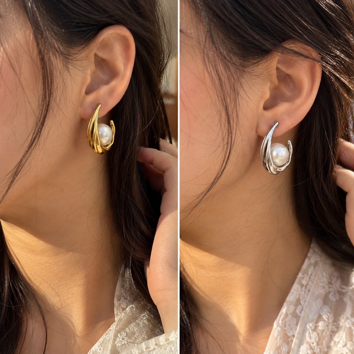 Pearl Hoops