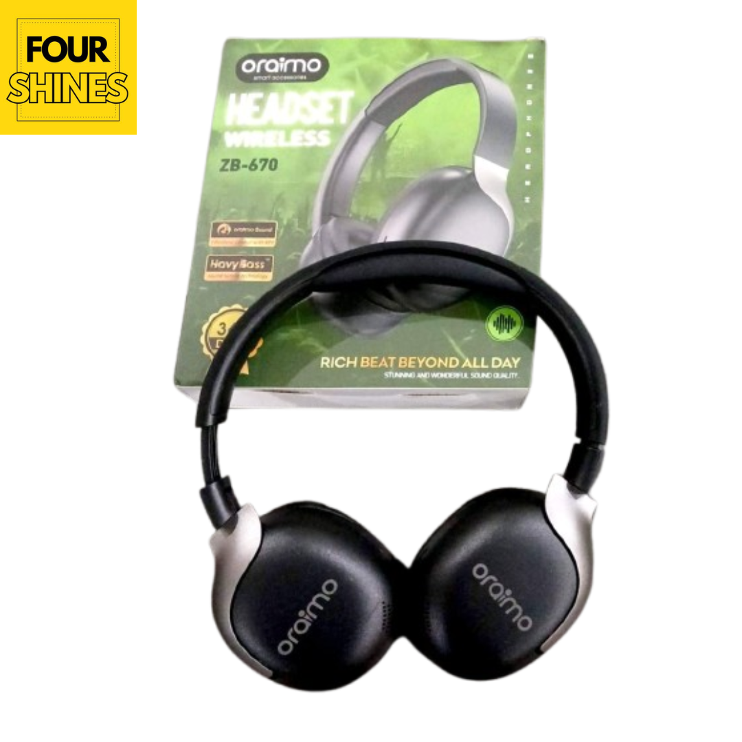 ORAIMO ZB-670 Wireless Headset - Bluetooth with Mic & SD Card Support
