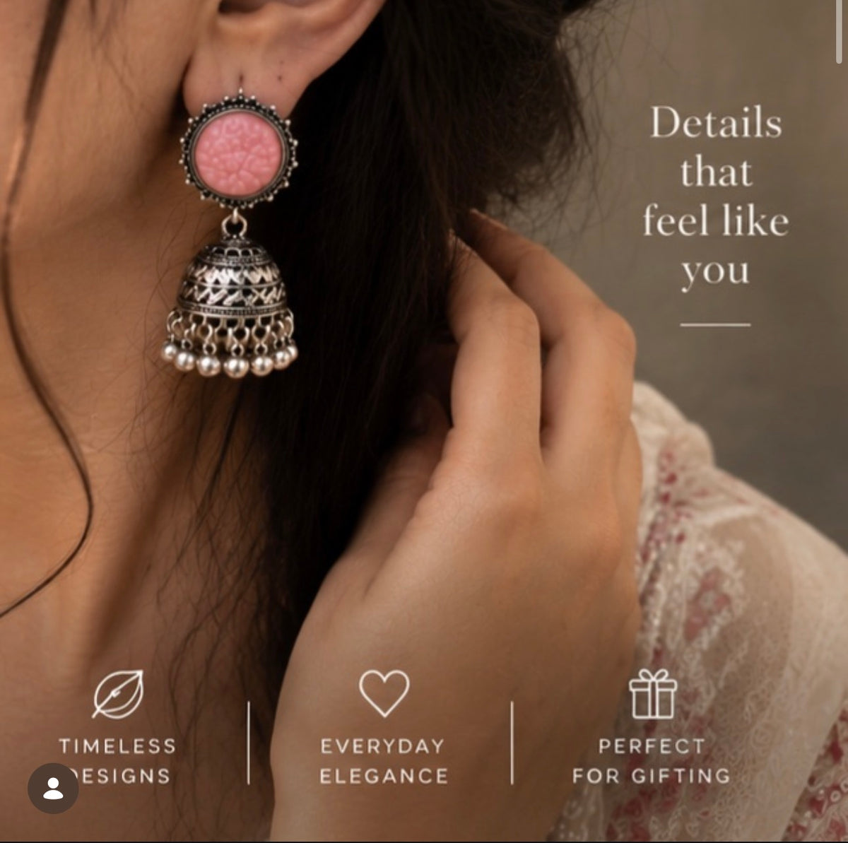 STONE JHUMKA