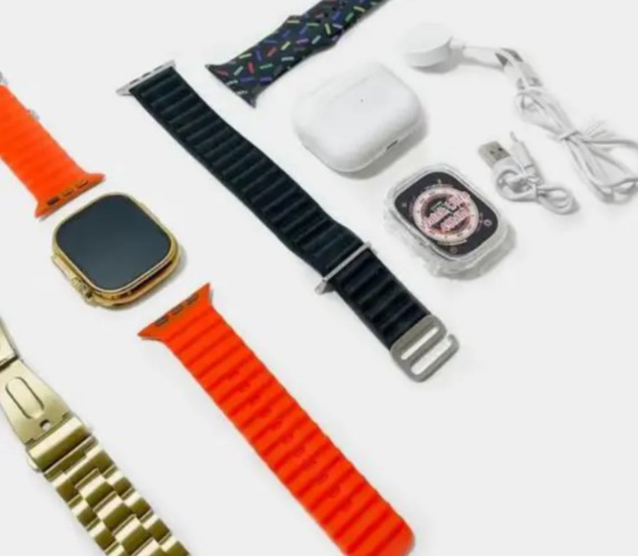 Smart Watch Combo,i20 Ultra Max Suit (10in1) with Earphones