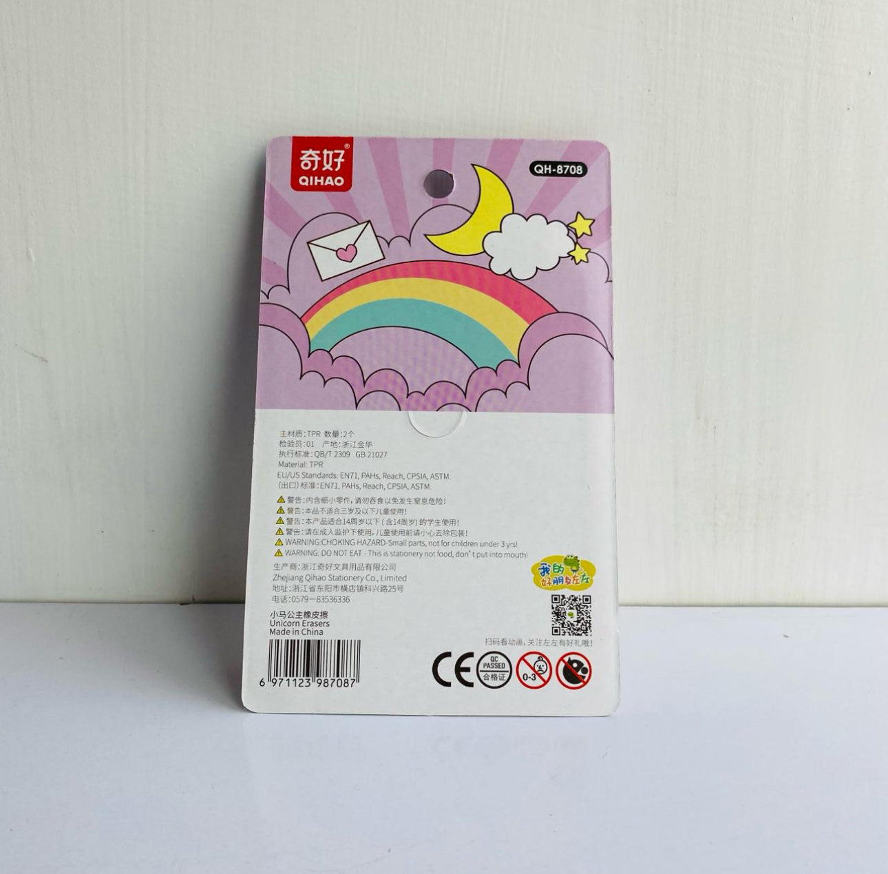 High Quality Unicorn Erasers Rubbers Set for Kids