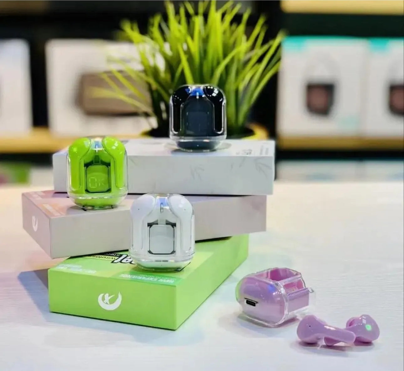 Air 31 Earbuds with Crystal Transparent Case Type-C, Bluetooth 5.3 | NEW MODEL