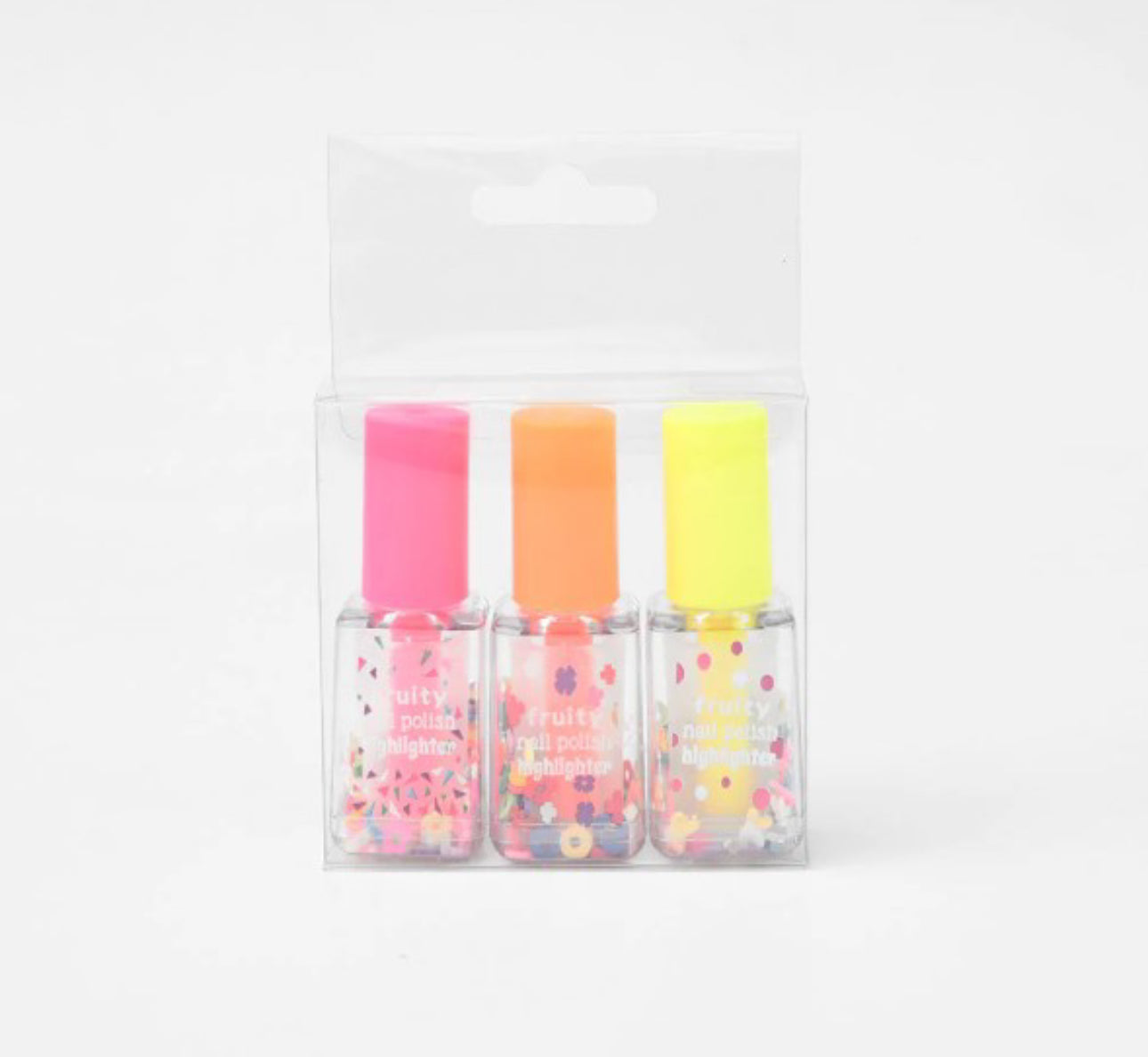 Highlighters Set Fruity Nail Polish - Pack of 3 for Kids