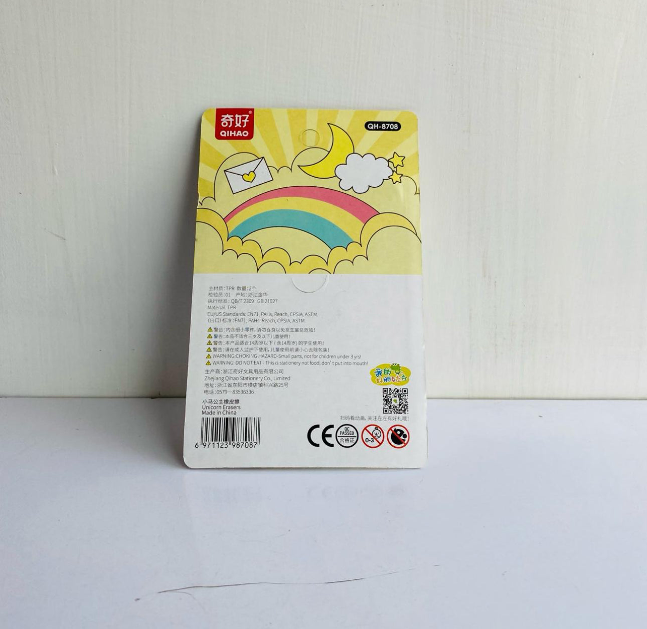 High Quality Unicorn Erasers Rubbers Set for Kids