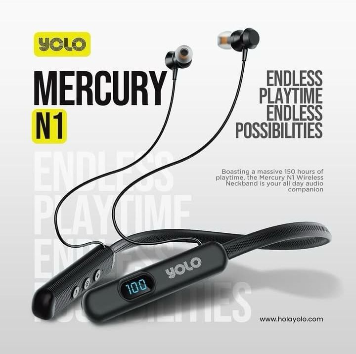 Yolo Wireless Neckband 1000mAh | Mercury N1