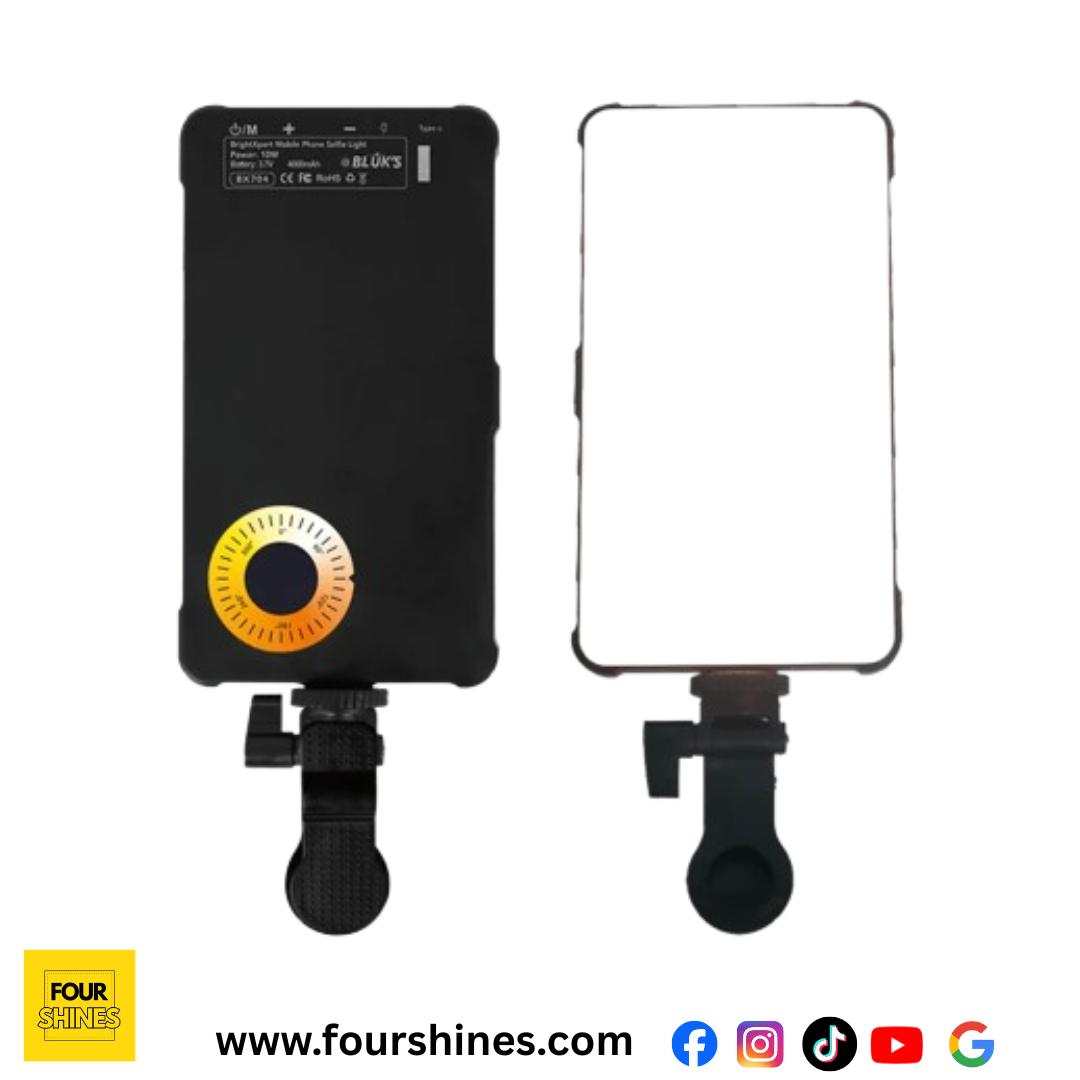 BLUKβS BX-704 Bright Expert Mobile Phone LED Light - Portable Selfie Ring Light for Smartphones
