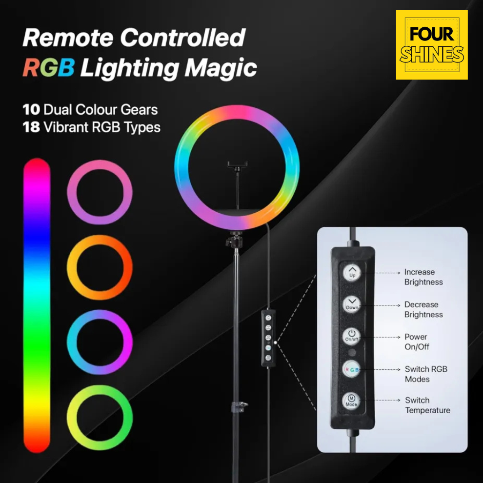 RGB LED Ring Light MJ36 (36cm) – Professional Studio Lighting for Photography & Video