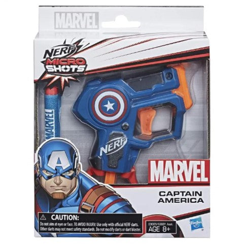 Marvel Captain America Nerf gun Original Imported Hasbro Microshots