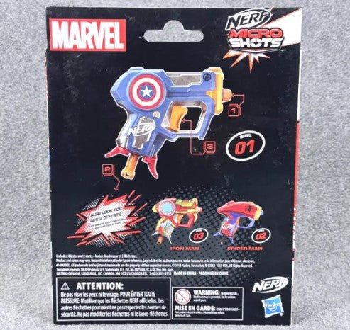 Marvel Captain America Nerf gun Original Imported Hasbro Microshots