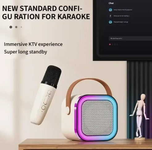 K12 Karaoke Bluetooth 5.3 Speaker System (with one Wireless Mic)