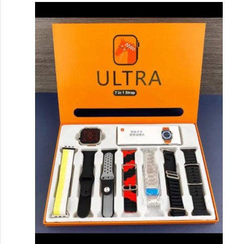 Ultra /Crown G100 7in1, 2.1 Inch HD Screen, Bluetooth Calling Smart Watch With 7 Straps