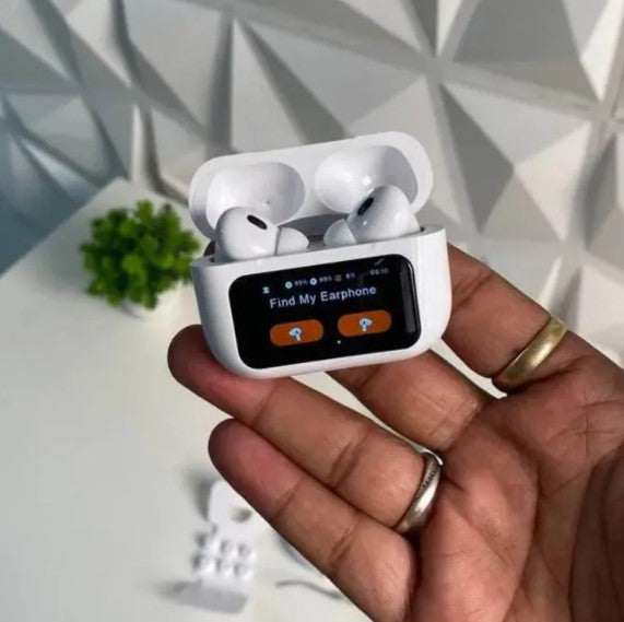 Airpods A9 Pro Wireless Earbuds, Bluetooth 5.4 Touch Screen Display,