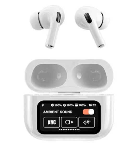 Airpods A9 Pro Wireless Earbuds, Bluetooth 5.4 Touch Screen Display,