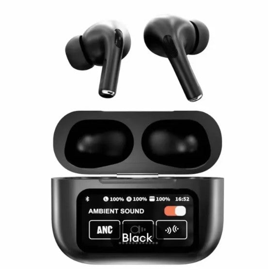 Airpods A9 Pro Wireless Earbuds, Bluetooth 5.4 Touch Screen Display,