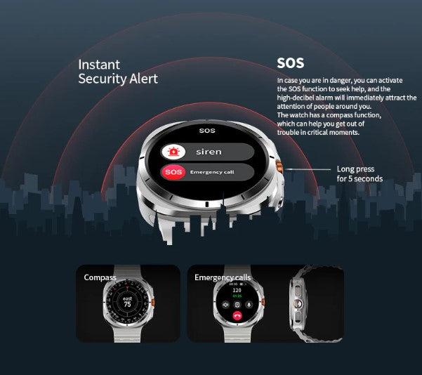 JS Watch 7 Utra Smart, Rugged Designed AMOLED Screen