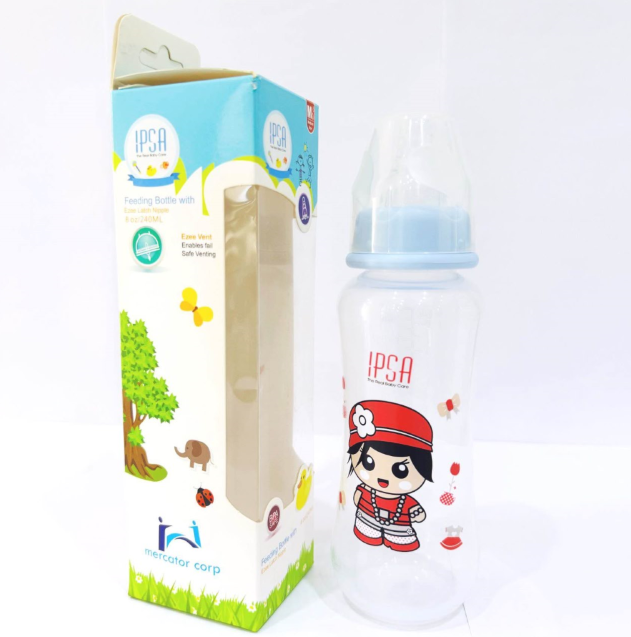 IPSA The Real Baby Care 240ml Feeder (Feeding Botttle with Ezee Latch Nipple)