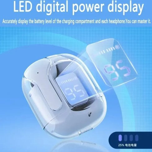 Air 31 Earbuds with Crystal Transparent Case Type-C, Bluetooth 5.3 | NEW MODEL