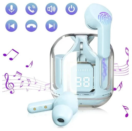 Air 31 Earbuds with Crystal Transparent Case Type-C, Bluetooth 5.3 | NEW MODEL