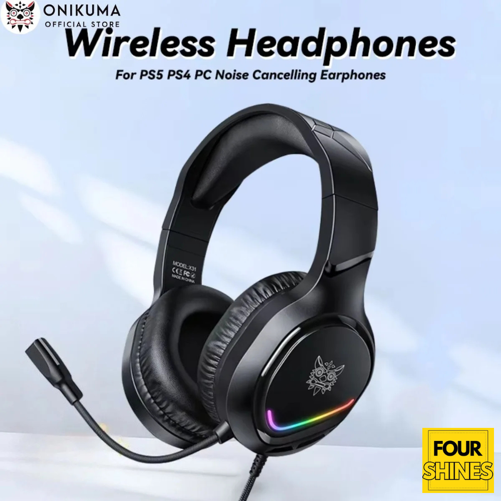 🎧 ONIKUMA X31 Wired Gaming Headset (RGB, Noise‑Cancelling Mic)