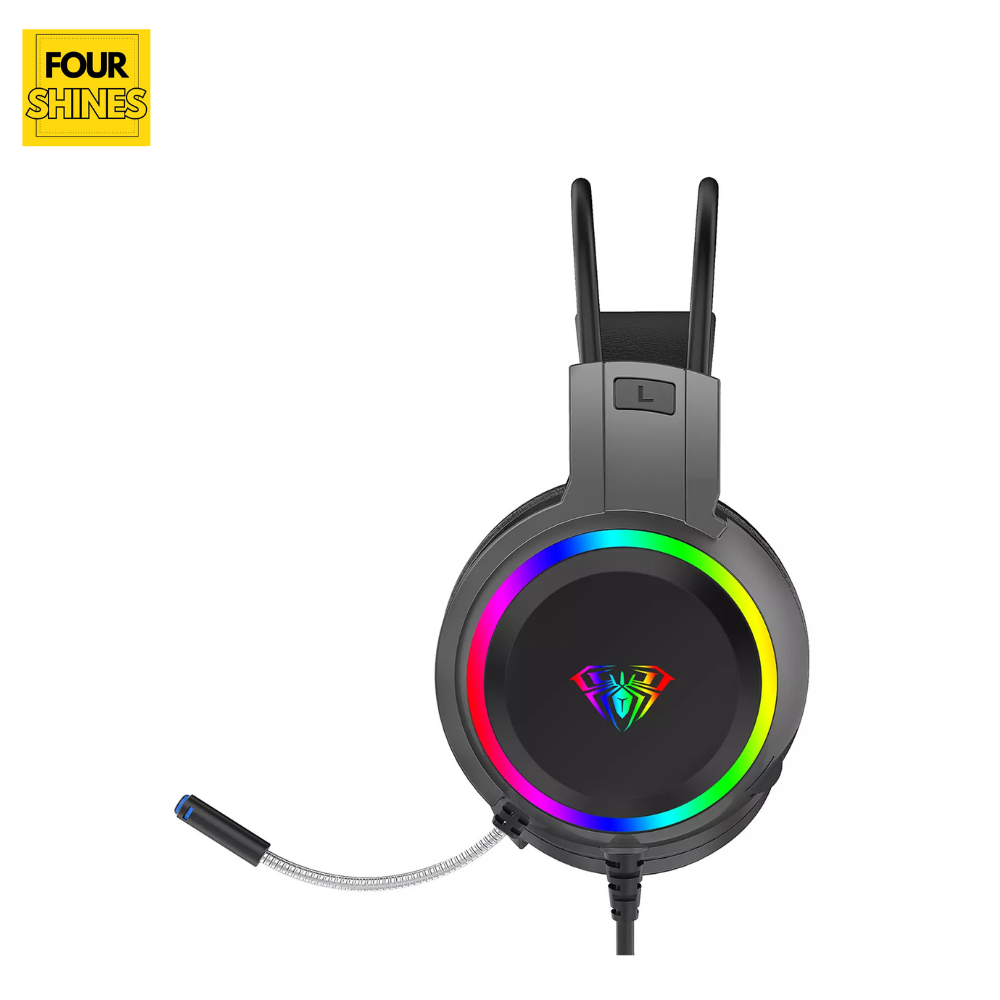 AULA S608 with RGB Lights Wired Gaming Headset, headphones plus microphone.