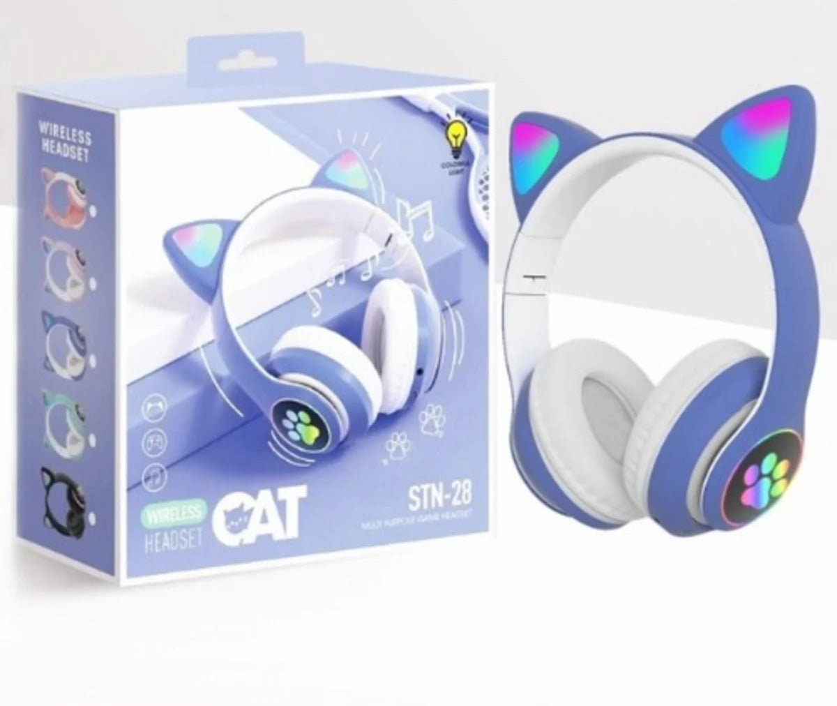 Cat Ear Headphones (BT 5.0, Wireless LED) STN‑28