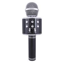 Black wireless microphone with speaker combo
