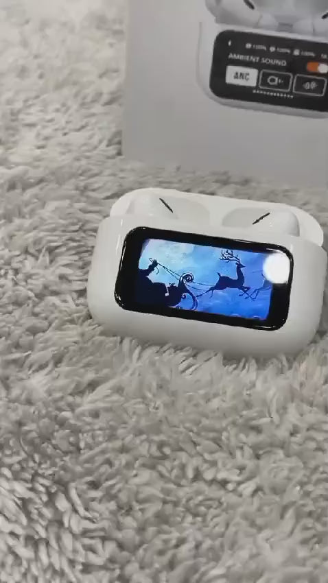 Airpods A9 Pro Wireless Earbuds, Bluetooth 5.4 Touch Screen Display,