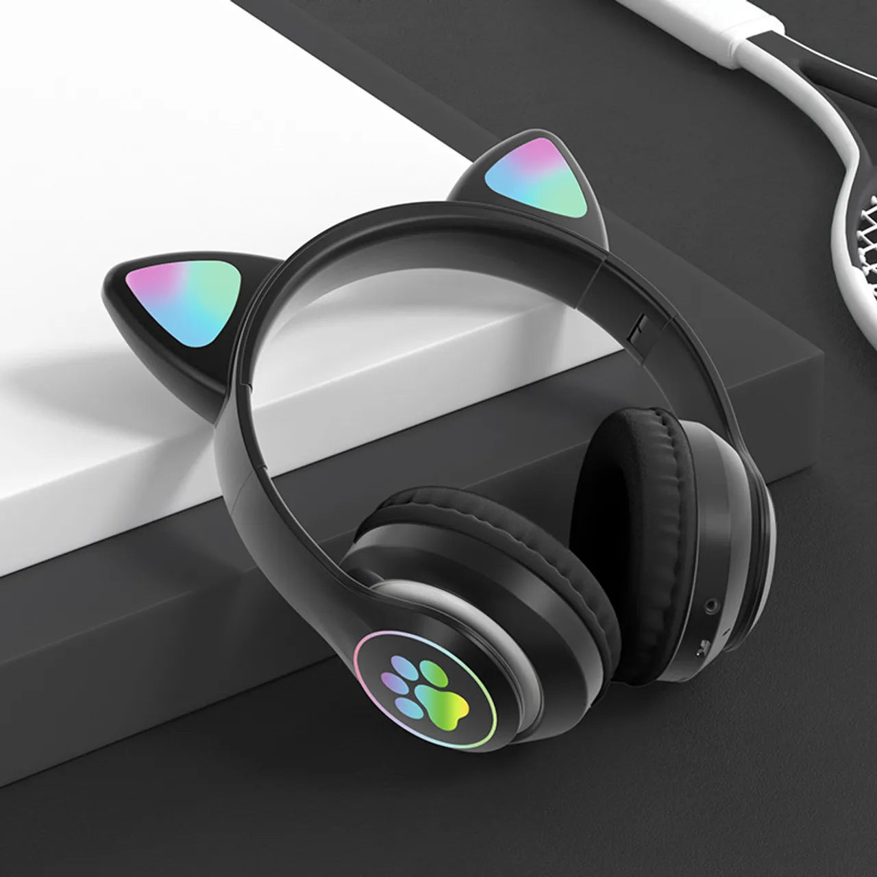 Cat Ear Headphones (BT 5.0, Wireless LED) STN‑28