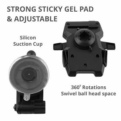 Long Neck Car Mount - Adjustable Universal Phone Holder with Telescopic Arm