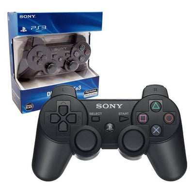 Sony PlayStation 3 controller with packaging on a white background