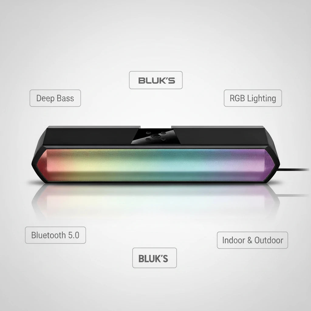 Black light bar with colorful gradient on a white background