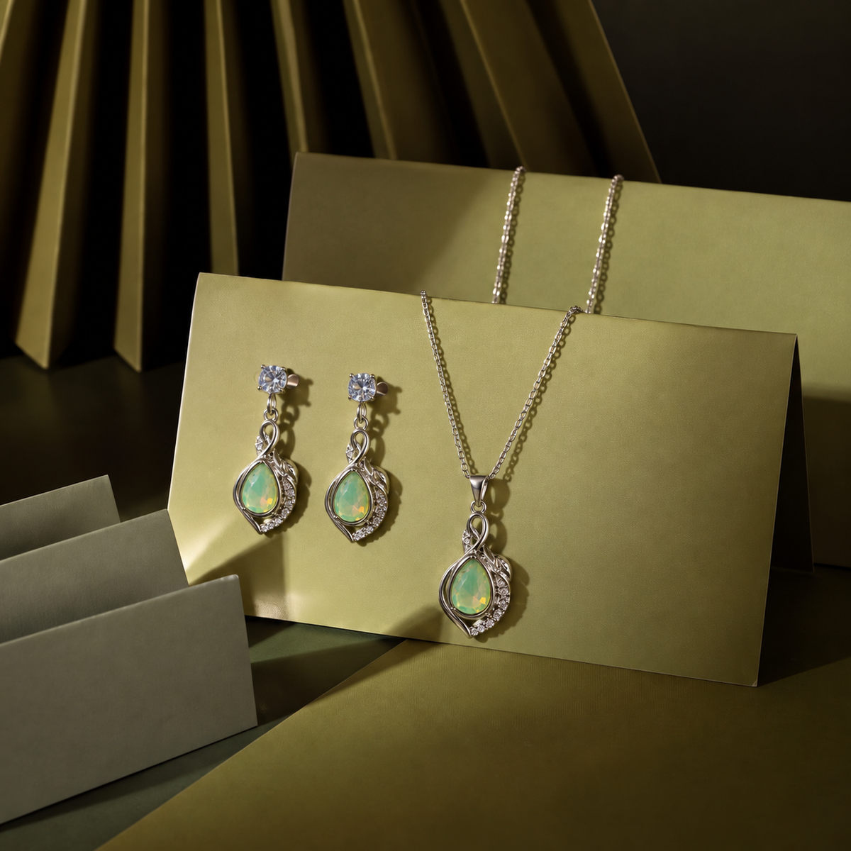 Opal Pendant Set