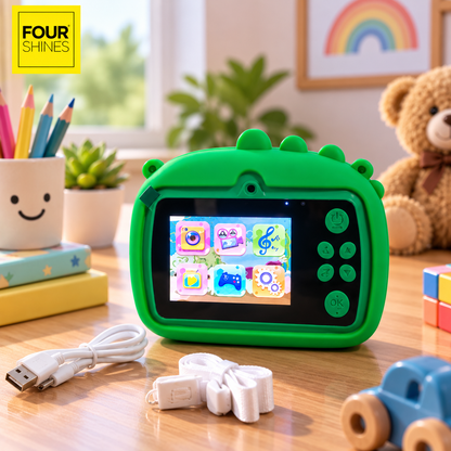 Digital Mini Camera for Kids with Print Function | Dinosaur Design