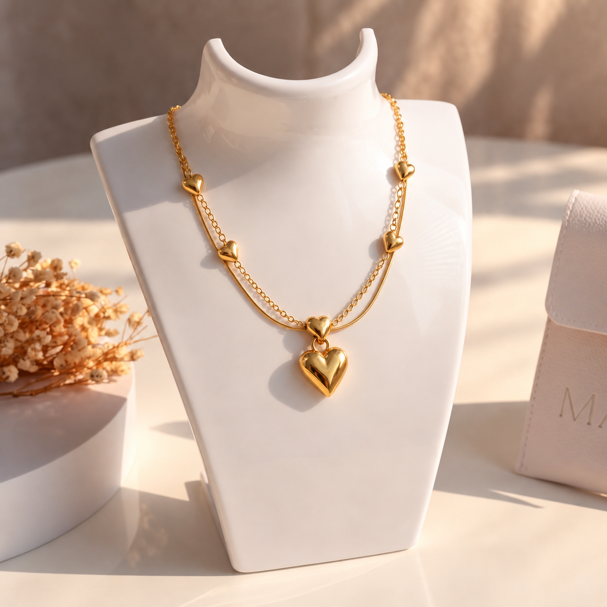 Double Layer Heart Pendant