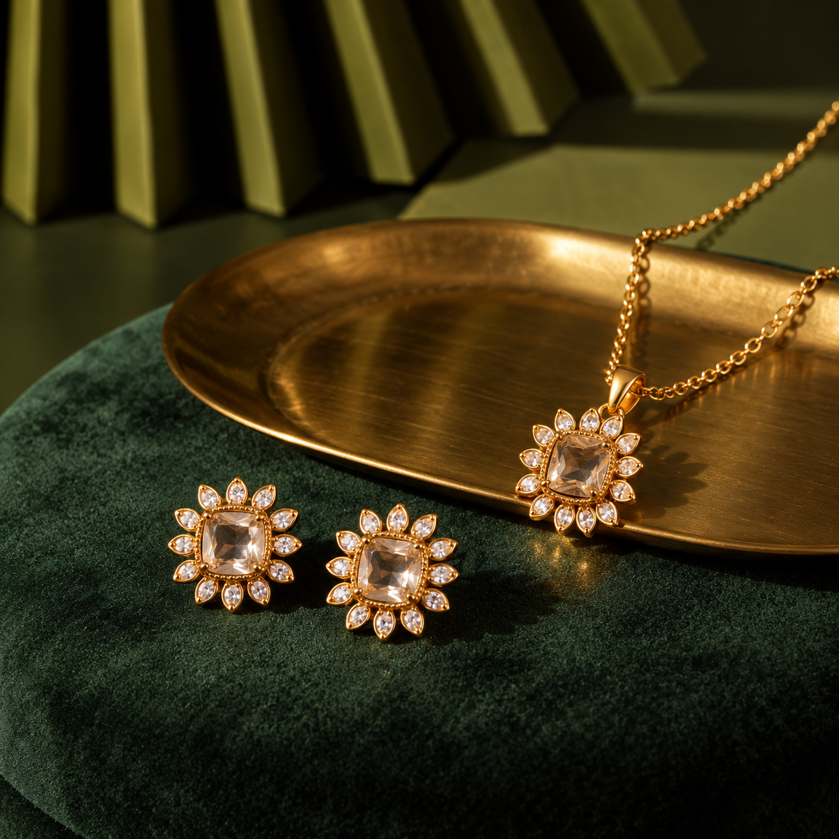 Flower Pendant Set