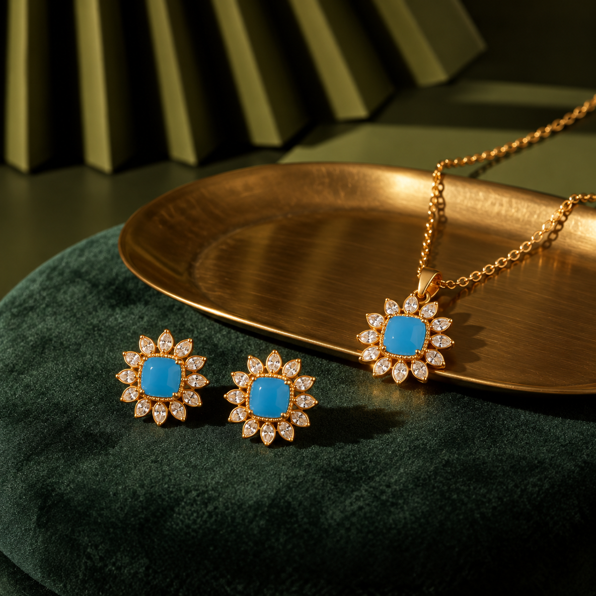 Flower Pendant Set