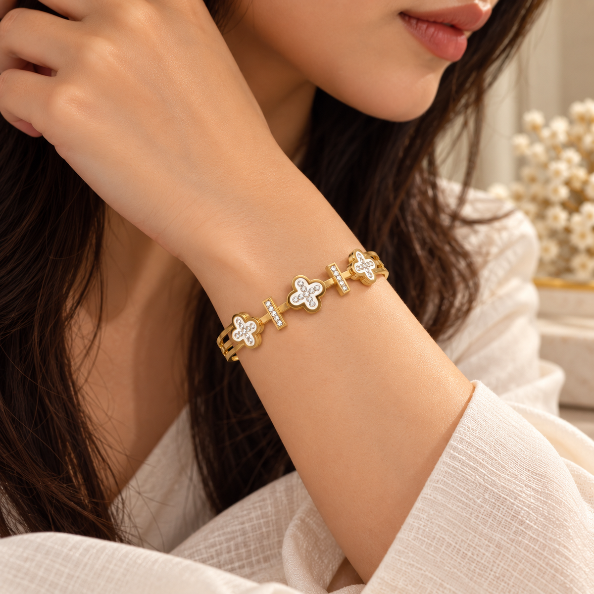White Clover Cuff