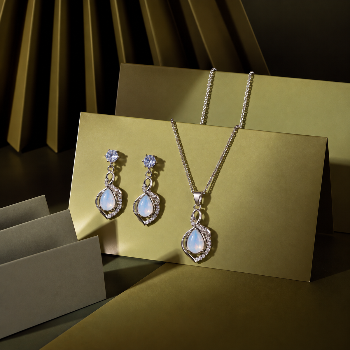 Opal Pendant Set