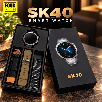 Kalobee SK40 Smart Watch | AMOLED Display with 3 Interchangeable Straps