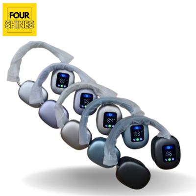 Set of electronic devices with digital displays on a white background, branded 'Four Shines'.