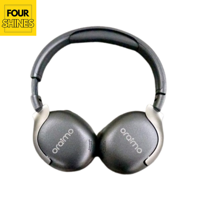 Gray over-ear headphones with 'oraimo' branding on a white background