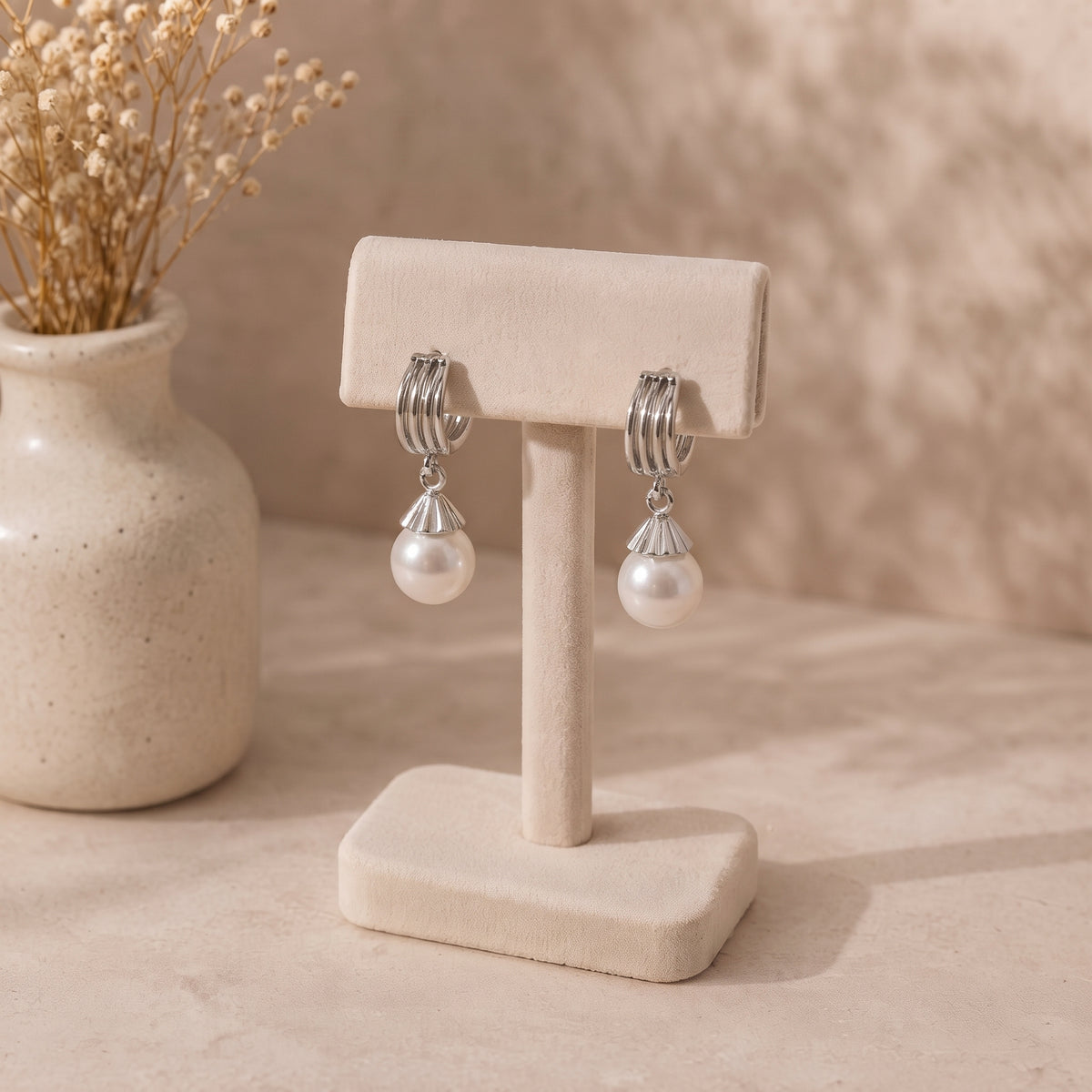 Shell Pearl Hoops