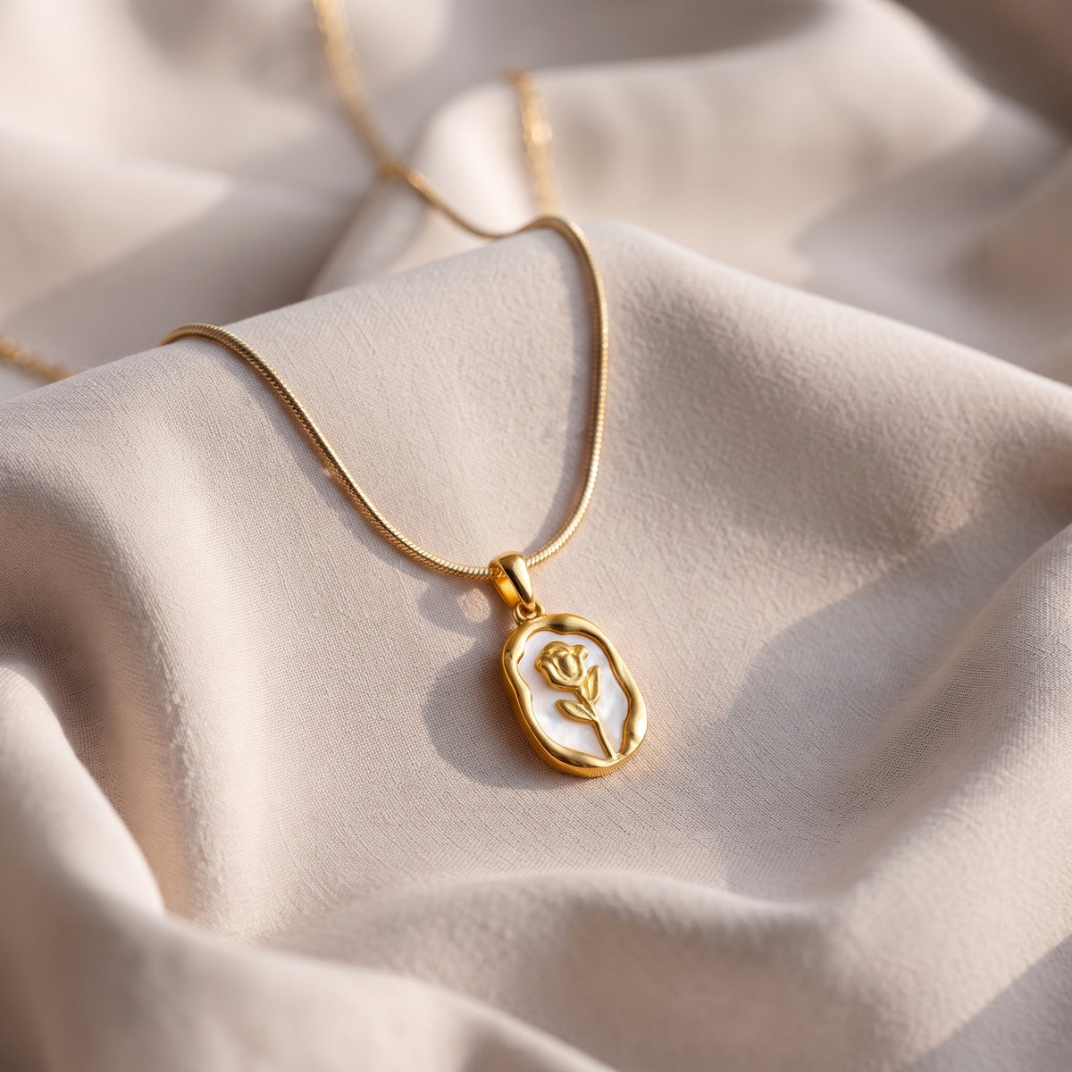 Gold Rose Pendant