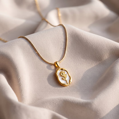 Gold Rose Pendant