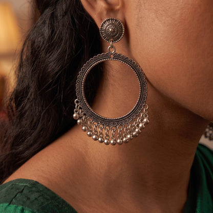 Oxidised Chandbali