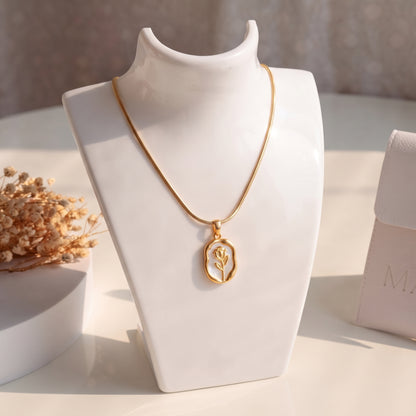 Gold Rose Pendant